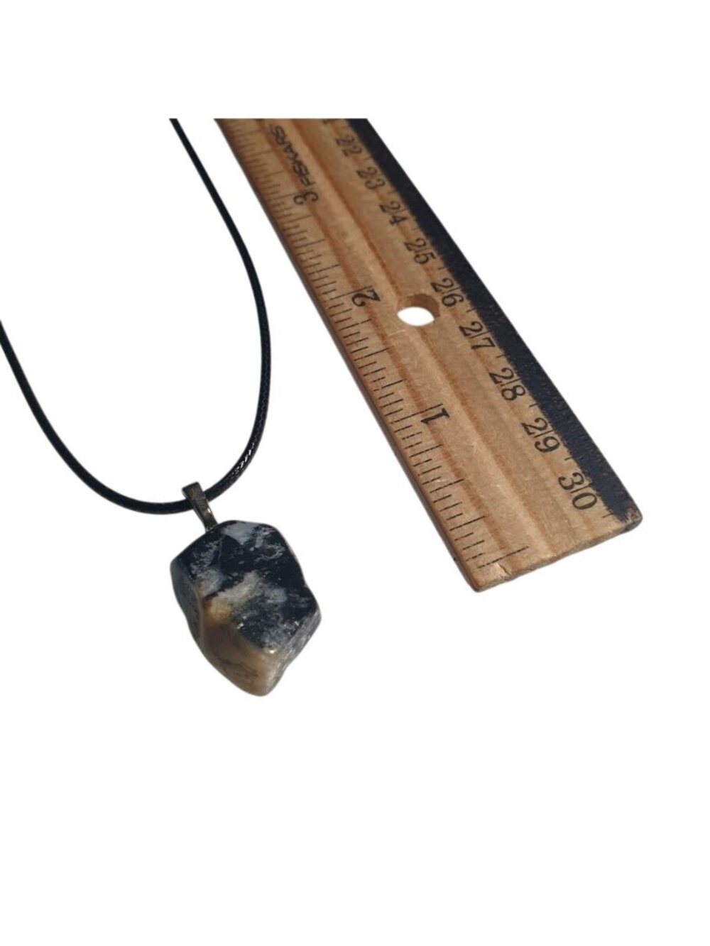 Natural Stone Pendant Necklace Adjustable Handmade Unisex Jewelry Gemstone Gift - Picture 4 of 4